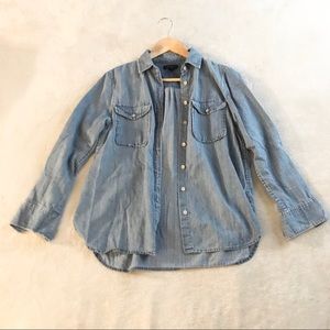 J. Crew Denim Top/Shirt Jean Women size S Petite